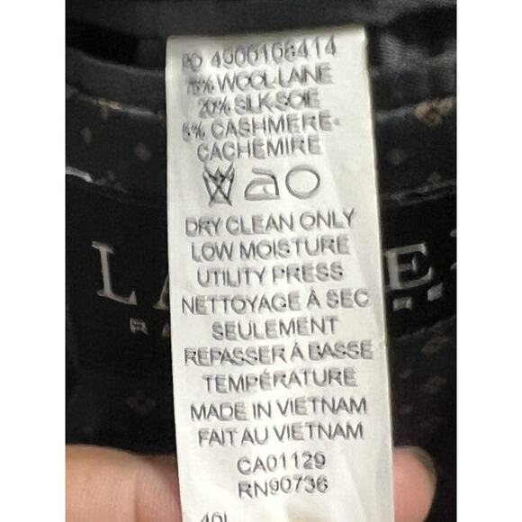 Ralph Lauren Black Label Wool Blazer - Size 40L Black Jacket Blazer Sports Coat - Picture 9 of 15